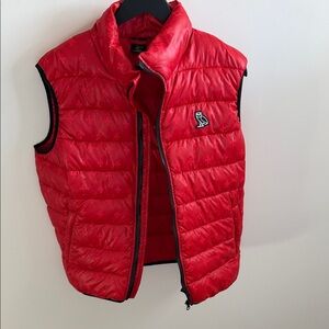 OVO Red Puffer Vest with Logo
